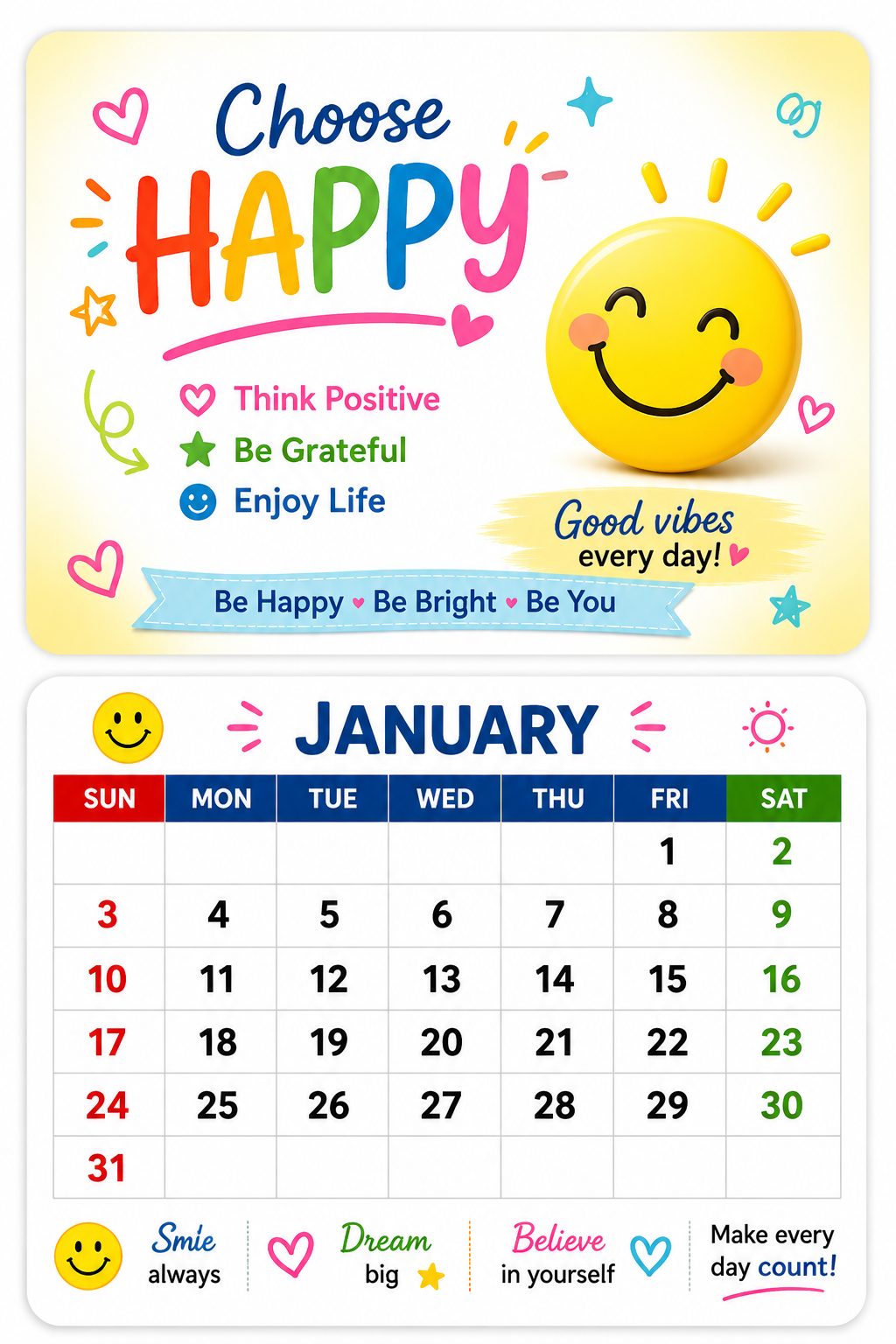 Pocket Calendar